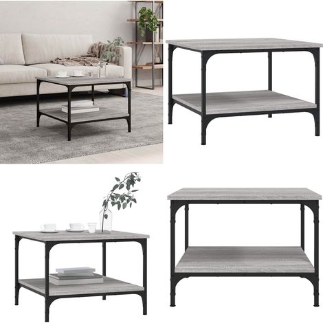Table basse sonoma gris 55x55x40 cm bois d'ingénierie - table basse - tables basses - Home & Living (1/5)