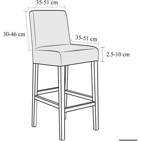 Housse de tabouret de bar, housse de chaise extensible, housse universelle pour chaise haute B (1/5)