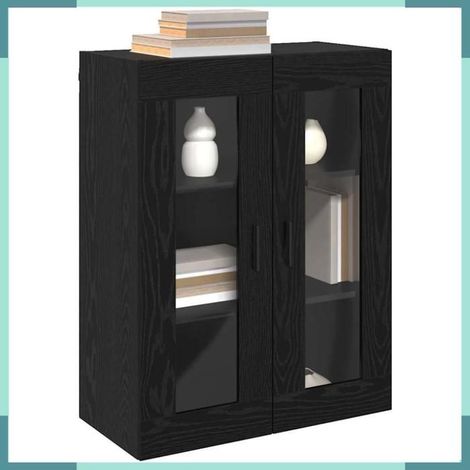 879604 Meuble mural Noir 69,5 x 34 x 90 cm Bois d'ingénierie (1/5)