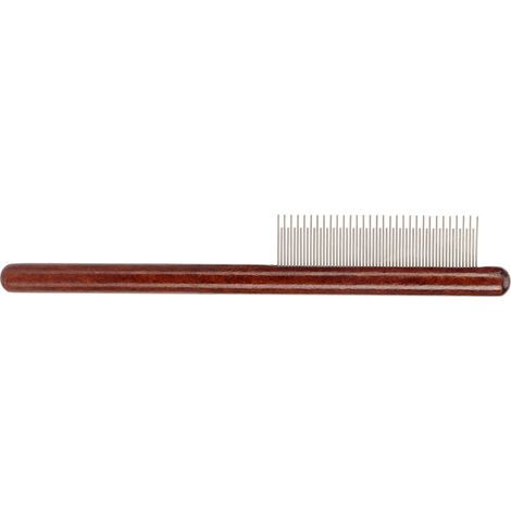 Peigne en bois pour animaux de compagnie, dents en acier inoxydable, Durable, confortable, Portable, chat pour animaux de compagnie, chiens, dents longues et courtes (1/5)