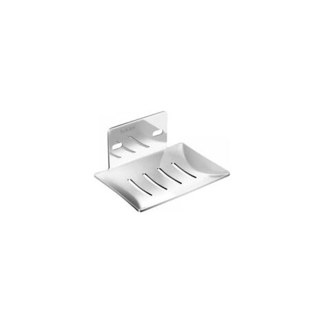 Portasapone autoadesivo da parete (argento) - Portasapone da bagno in acciaio inox - Installazione senza foratura - Portasapone da parete - Crezuo