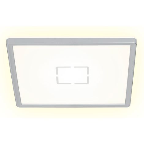 LED Deckenleuchte ultraflach Hintergrundbeleuchtung 18W silber Briloner