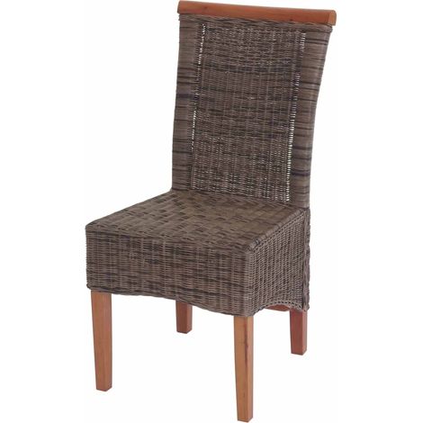 6x chaise de salle à manger Savona, fauteuil, rotin - sans coussin (1/5)