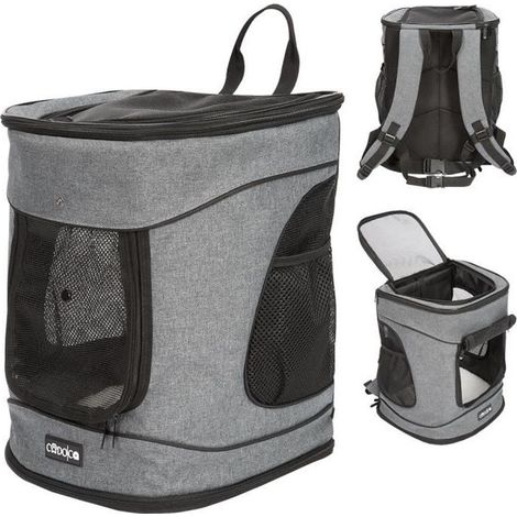 Sac à dos pour animaux domestiques avec porte poches laisse sac de transport chien chat rongeur voyages balades sorties-Ywey (1/5)