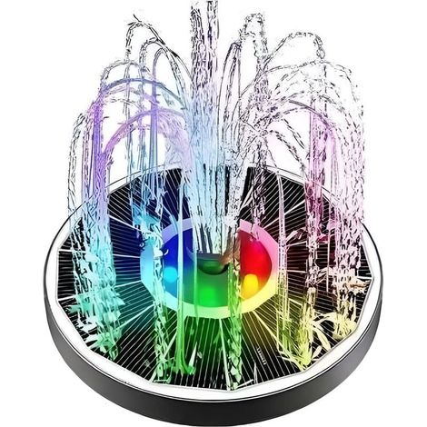 Fontaine à changement de couleur RVB avec circulation d'eau automatique pour jardin et terrasse (1/5)