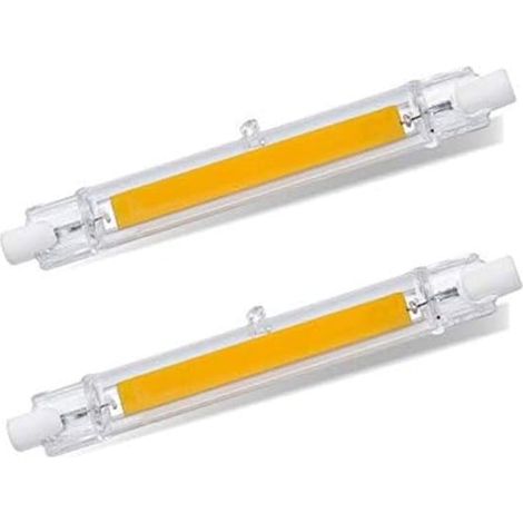 Ampoule LED R7S 118 mm - blanc froid 6000 K - 1200 lm - Ampoule halogène LED COB R7S 13 W - équivalent à R7S J118 100 W/120 W - diffusion à 360° - non dimmable - blanc - 118 mm