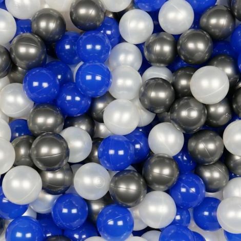 Balles De Piscine - 50 Pièces - Sèches - Perle Graphite Métallique Bleu (1/3)