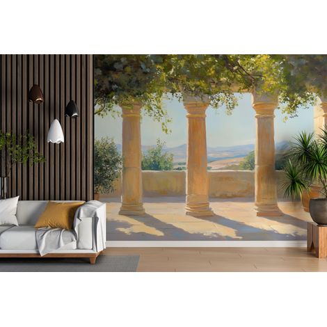 Papier peint campagne terrasse romaine - 300 x 250 cm (1/2)
