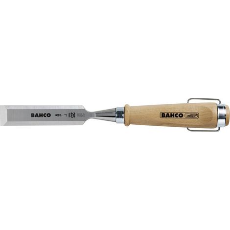 Ciseau à bois, manche en bois, anneau en acier nickelé, 24 x 140 mm Bahco 425-24 X088861 (1/3)