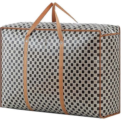 Grands sacs de rangement pour les chambres d'étudiants, contenants de rangement polyvalents avec poignée renforcée et conception imperméable, parfaits pour les couettes (1/4)