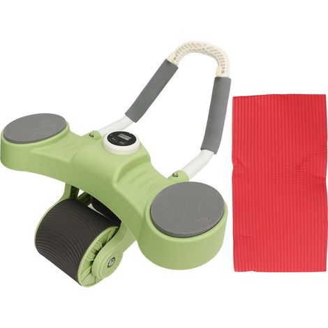 Lot double roue abdominale rouleau maison salle de sport matériel fitness pour hommes femmes entraînement core vert (1/5)