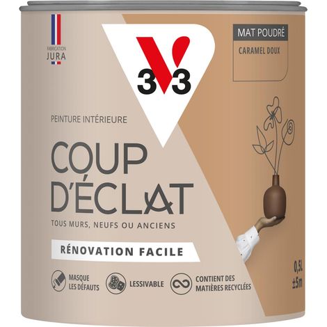 Peinture murale intérieure Coup d'Éclat® V33 Caramel doux Mat Poudré 0,5L