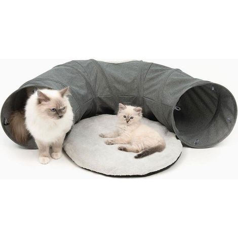 Vesper Spieltunnel Grau für Katzen, langlebig und praktisch