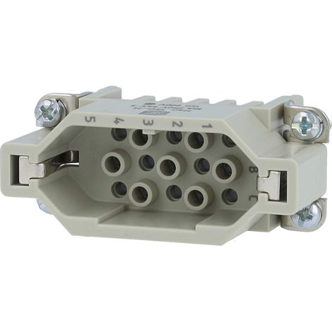 HARTING Han 15D Stifteinsatz (M) Crimpanschluss, 15-polig+PE 250V, 10A - 1 Stück (1/3)