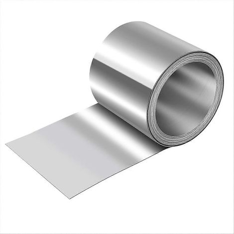 Rouleau de solin en aluminium, panneaux de toiture métalliques de 15,2 cm x 3 m (0,2 mm d'épaisseur), rouleau de tôle d'aluminium pour panneaux de toiture et bricolage (1/5)