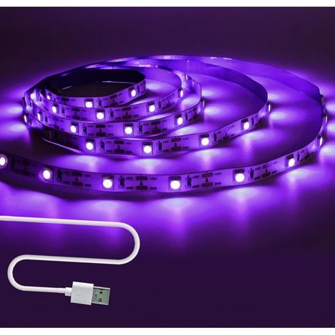 LED Lumières, 5V USB 2.5M Bande LED de lumière Ruban LED pour Bar, Fête d'Halloween, Club, Décoration (1/4)