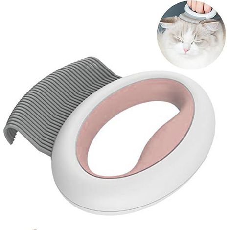 Peigne pour enlever les poils de chat, brosse de toilettage pour chien, brosse de massage pour animaux, brosse anti-mue, outil de nettoyage pour poils courts, chatons, lapins et petits animaux (1/4)