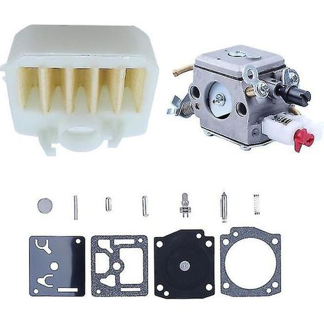 Satz Ersatzteile für Rasenmäher: Vergaser und Luftfilter, kompatibel mit den Modellen CS2147, CS2152, CS2150 und CS2145.