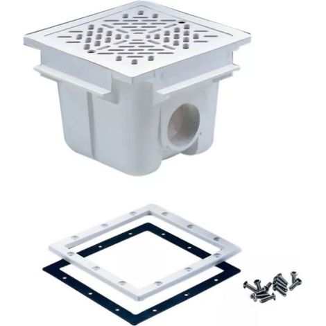 Bonde de fond Square 210 mm x 210 mm main drain with ABS grille -00273 - Astralpool