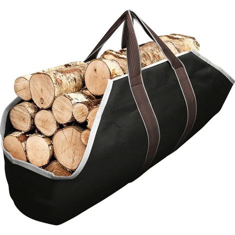 Grand sac fourre-tout en toile pour bches de bois de chauffage (1/5)