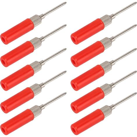 10 Stück Prüfspitzen 2 mm Isolationsdurchdringungsnadel, zerstörungsfreie Multimeter-Prüfspitze für Gold