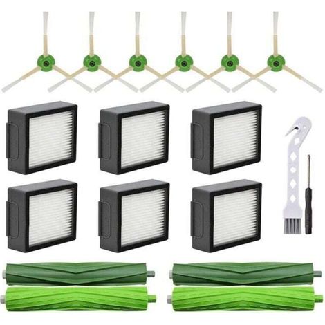 Ricambi per aspirapolvere robot iRobot Roomba I3 I4 I6 I7 I8 E5 E6 E7: spazzola laterale principale, filtro HEPA -Crezuo