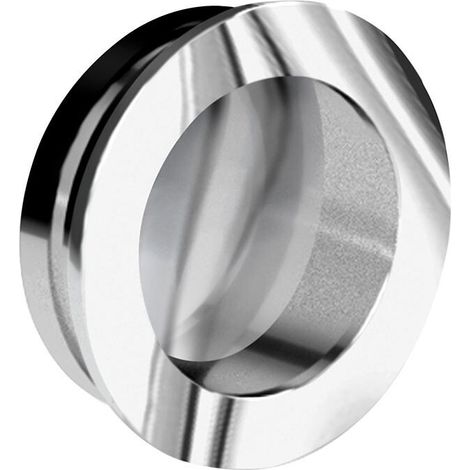 Slid'Up By Mantion – Poignée cuvette ronde 40 mm – Encastrable métal chromé – Pour porte coulissante – Diamètre de perçage 35 mm – Profondeur 10 mm