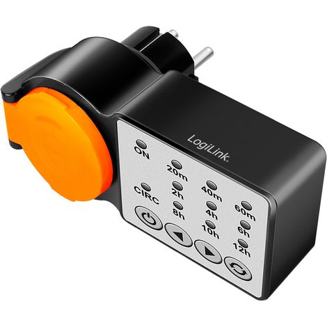 LogiLink ET0015 contador eléctrico Negro, Naranja Programador eléctrico diario/semanal (1/5)