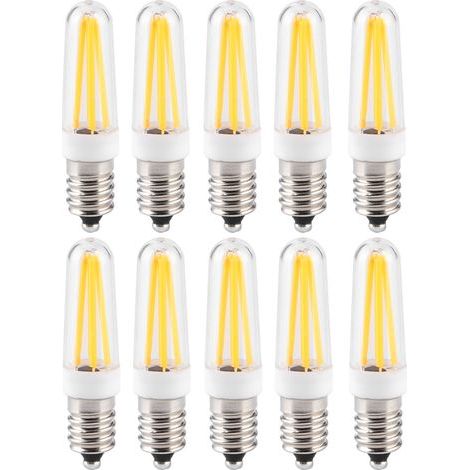 Lot de 10 Ampoules LED E14 3W AC 230V, Mini Dimmable, Lumière Blanc Chaud 2700‑3100K, pour Maison, Armoire, Hôtel (1/5)