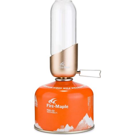 Fire-Maple Lanterne de Camping à Gaz Portable en Verre, Acier et Aluminium, Combustible Propane-Isobutane Luminosité Réglable Eclairage et Lampe de Camping Equipement de Camping d'urgence Essentiel Le (1/5)