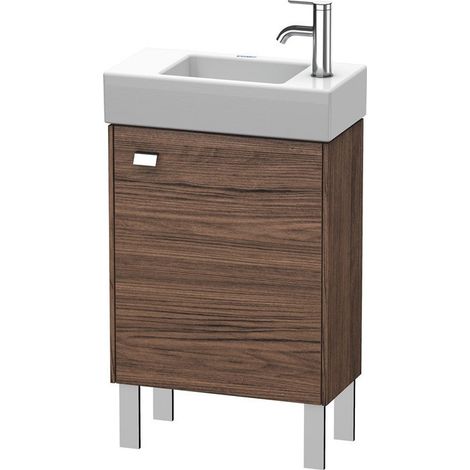 Meuble sous-vasque BRIOSO 570x484x239mm poignée chromé ouverture droite noyer foncé