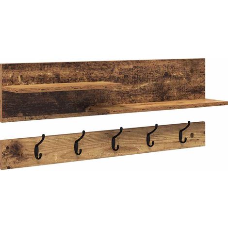 Maison Exclusive - Wandmontierter nachttisch Altholz 90 x 15 x 36