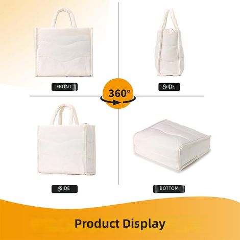 Sac fourre tout matelassé léger à motif vague pour femme, main et bandoulière le fitness (1/5)