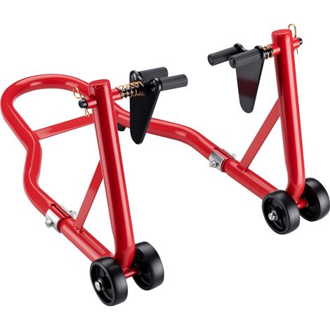 Wiltec Motorradständer vorne für 230-290 mm Reifen, 670 x 445 mm, als Montagehilfe aus Stahl für Vorderrad, Motorradheber bis 450 kg, Frontheber (1/5)