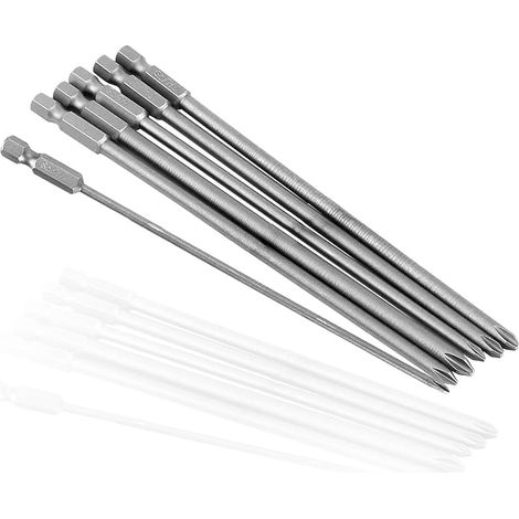 6Pcs 6.35mm Queue Hexagonale Croix Magnétique Phillips Vis Tête Tournevis Kit Outils électriques Longueur de 150mm (1/5)