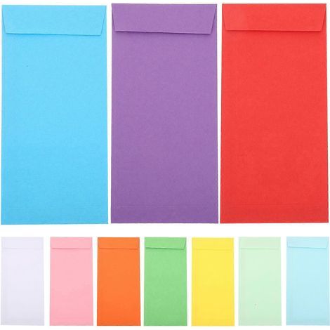 120 enveloppes pour espèces, enveloppes budgétaires, enveloppes en papier coloré-16.00X8.00X0.10CM (1/4)