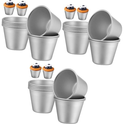Lot De 3 Moules À Pudding À Muffins À À Muffins À À Muffins À 8 Pièces X 3,7.30X6.00X4.20CMx3pcs Argentx3pcs,Argentx3pcs (1/5)