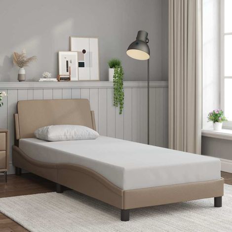 Bettgestell "Dover" Cappuccino-Braun 90x200 cm Kunstleder (1/5)