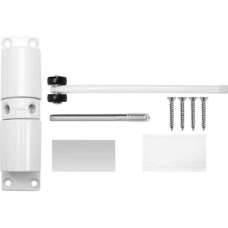 Ferme-porte automatique réglable à ressort robuste blanc (1/5)