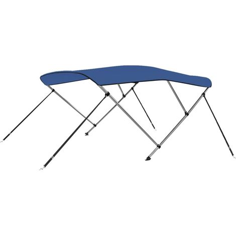 Auvent bimini à 3 arceaux Bleu 183x180x137 cm (1/5)