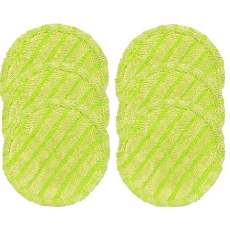 Lot de 6 tampons de rechange en microfibre 160 mm pour balai électrique, serpillère, aspirateur, laveur, aérosol (réutilisables) (1/4)