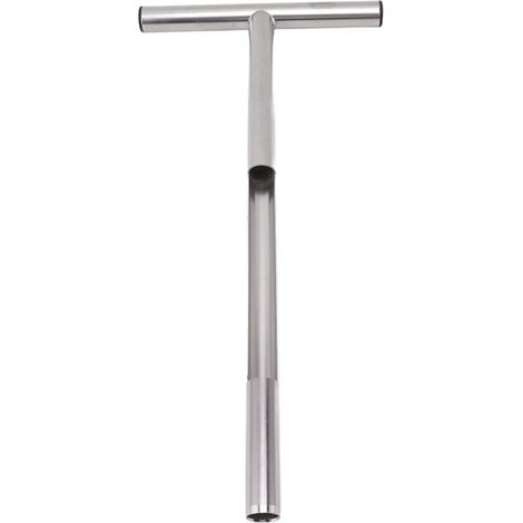 Sonde d\'échantillonneur de sol 304 en acier inoxydable Protable T poignée outil d\'échantillonnage de sol pour ferme jardin pelouse 21in (1/5)