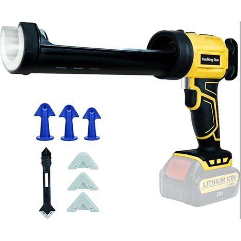 Pistolet à Cartouche Sans pour 20V batterie avec lumière LED et vitesses réglables Pour la réparation des carreaux de sol et l'étanchéité des plans de travail de cuisine. (1/5)