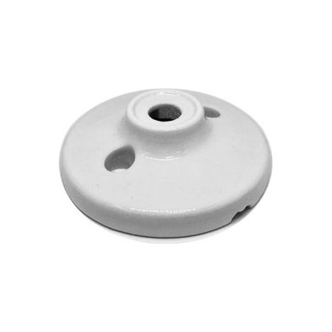 Mini Rosace en porcelaine blanche Ø70mm minimaliste pour suspension luminaire – Idéale éclairage design