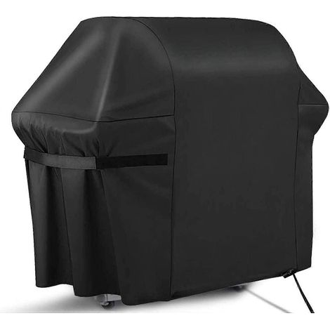 Housse de barbecue en tissu Oxford 420d imperméable, anti-poussière et anti-UV avec sangles auto-adhésives et sac de rangement (145 x 61 x 117 cm) (1/5)