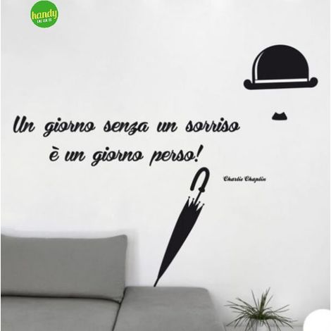Sticker chaplin Crearreda adesivo murale frasi famose natura geometrie fantasie 47x67 cm (1/3)