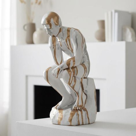 Ivory Drip Art Thinker Sculpture (1/4)