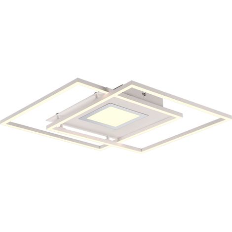 Plafonnier LED intégré VIA blanc Trio 3 lumières 50cm (1/5)