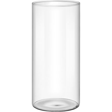 Jarrón cilíndrico Mano: recipiente robusto y seguro fabricado en vidrio de borosilicato. Disponible en blanco (8x15cm, 8.5x20cm, 10x30cm). Ideal para ramos de novia decorativos y centros de mesa en bo (1/5)