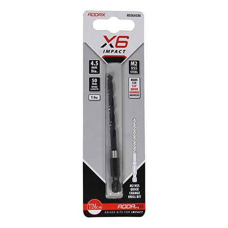 TIMCO X6 HSS Impact Drill Bits - 5.0mm